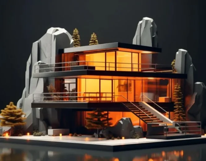 Modern-3D-Architectural-Animation-of-a-Contemporary-Mountain-Home